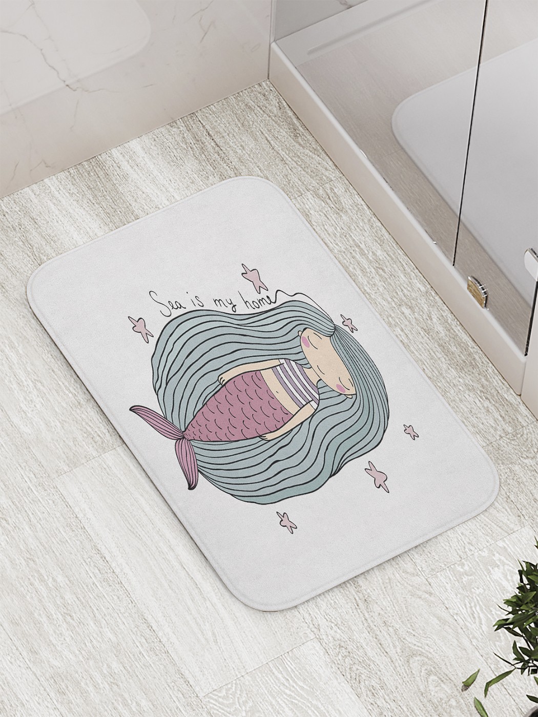 

Коврик противоскользящий для ванной, сауны, бассейна, 77х52 см bath_59829 JoyArty