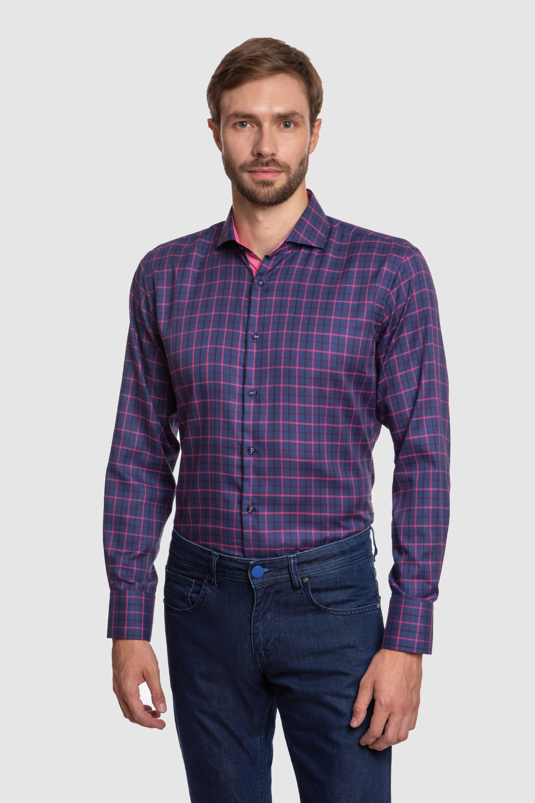 

Рубашка мужская Kanzler 110065W04S093 синяя 41, Синий, 110065W04S093