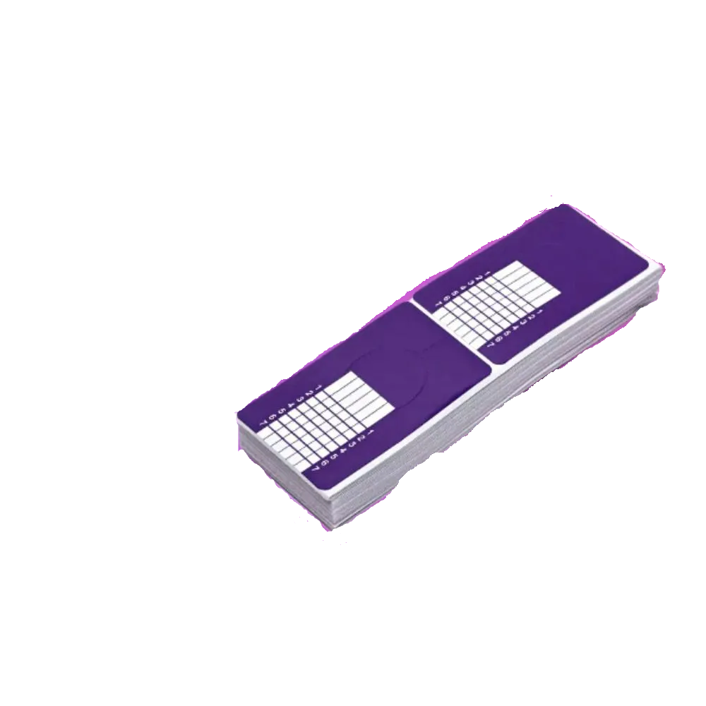 Формы для наращивания ногтей Uprettego прямоугольные фиолетовые 100 шт