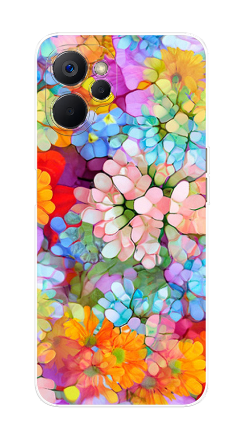 

Чехол на Realme 9i 5G/10T 5G "Цветы витраж", Оранжевый;розовый;голубой, 2513950-3