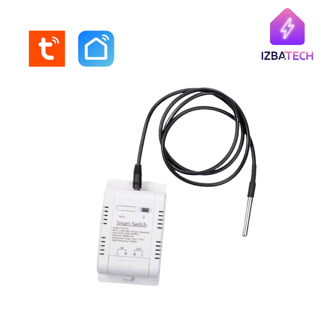 

Умное реле TH16A для Яндекс Алисы Tuya WiFi+RF+BLE Izba Tech 0058-3, 0058