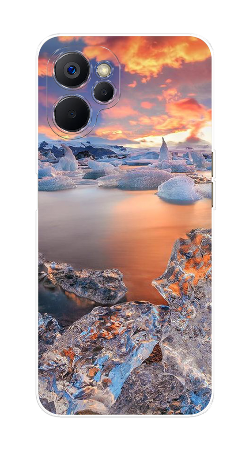 

Чехол на Realme 9i 5G/10T 5G "Ледники", Синий;оранжевый, 2513950-2