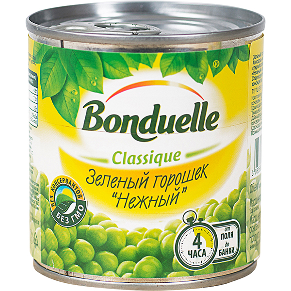 

Горошек Bonduelle зеленый 106 мл