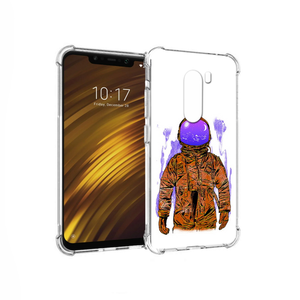 

Чехол MyPads Tocco для Xiaomi Pocophone F1 нарисованный мужчина в скафандре, Прозрачный, Tocco