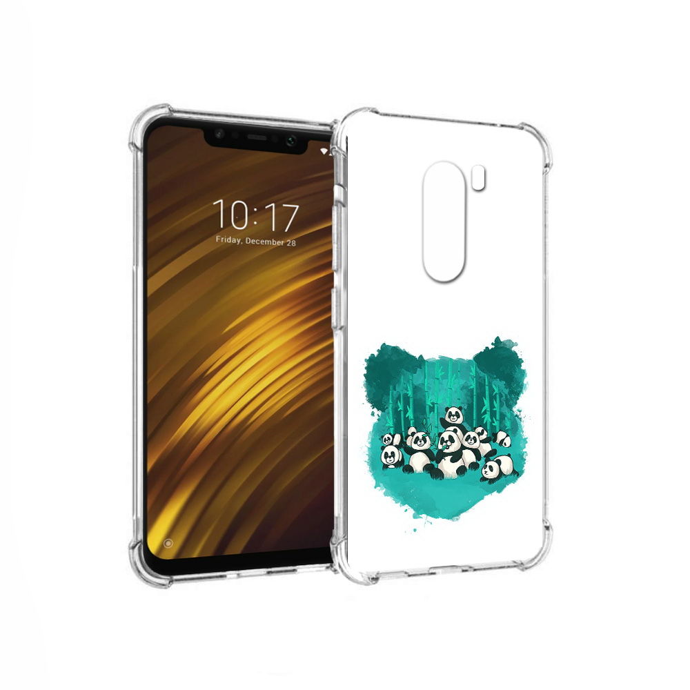 

Чехол MyPads Tocco для Xiaomi Pocophone F1 нарисованные панды (PT116503.308.508), Прозрачный, Tocco