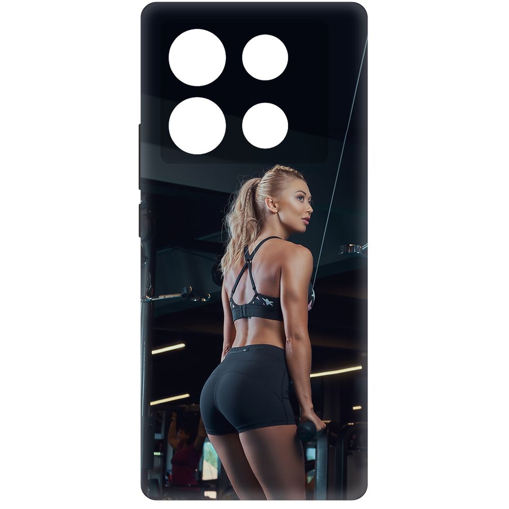 

Чехол-накладка Krutoff Soft Case Шорты женские для INFINIX Note 40 Pro черный