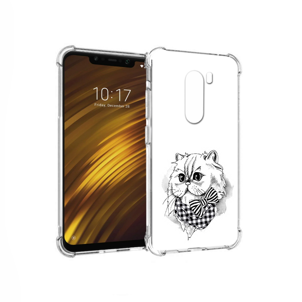 

Чехол MyPads Tocco для Xiaomi Pocophone F1 нарисованная красивая кошечка, Прозрачный, Tocco