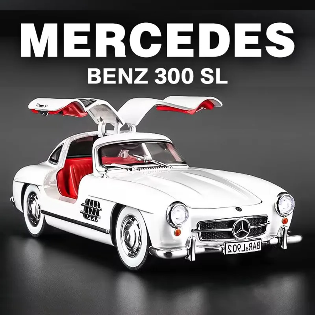 Ретро машинка Карандашофф Мерседес Mercedes-Benz 400 гр белый 1 шт