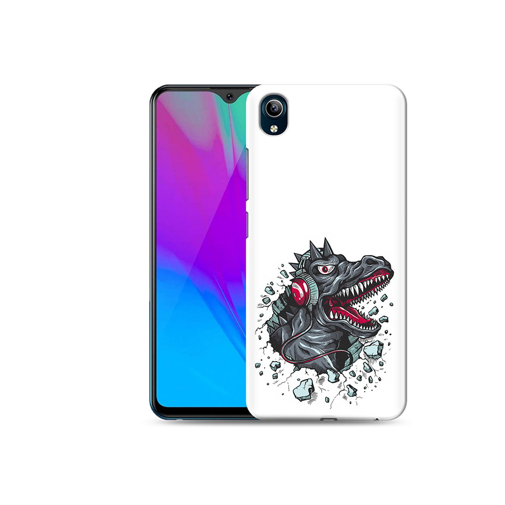 

Чехол MyPads Tocco для Vivo Y91C Нарисованный динозавр в наушниках (PT156610.438.124), Прозрачный, Tocco