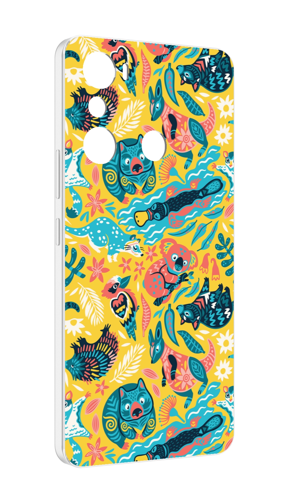 

Чехол MyPads seamless-pattern для Infinix Hot 20i, Прозрачный, Tocco