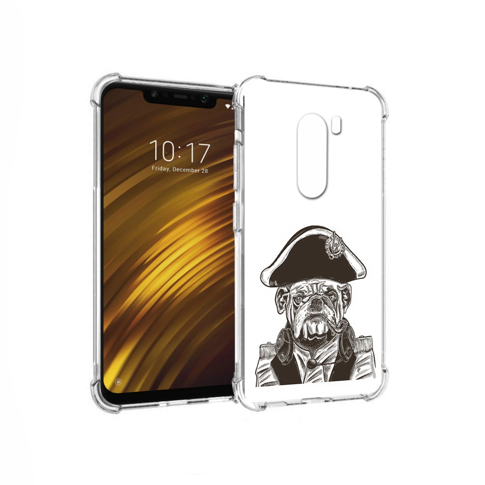 

Чехол MyPads Tocco для Xiaomi Pocophone F1 мопс генерал (PT116503.308.483), Прозрачный, Tocco