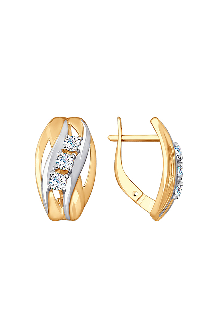 

Серьги из красного золота с фианитом SOKOLOV 028073, 028073_k