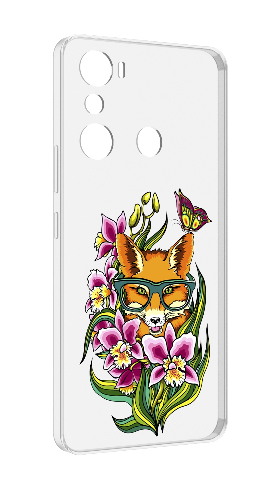 

Чехол MyPads Лиса в цветах для Infinix Hot 20i, Прозрачный, Tocco
