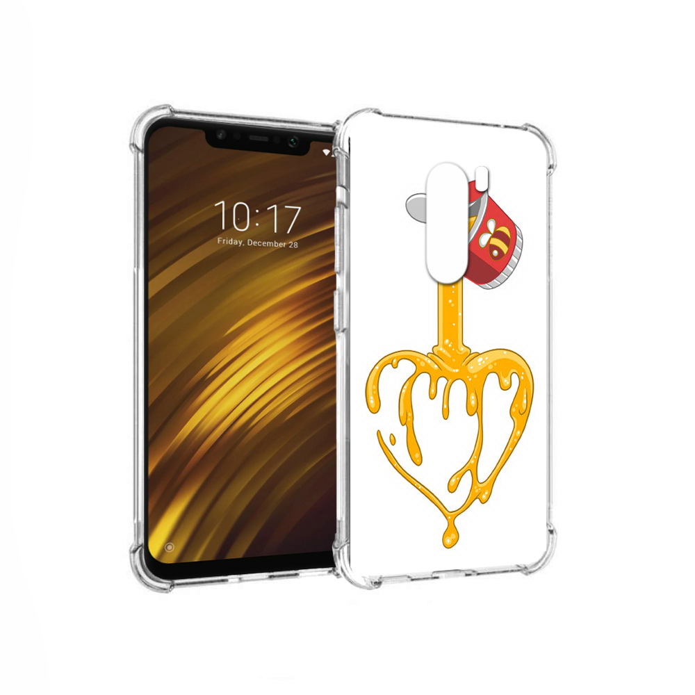 

Чехол MyPads Tocco для Xiaomi Pocophone F1 медовое сердце (PT116503.308.471), Прозрачный, Tocco