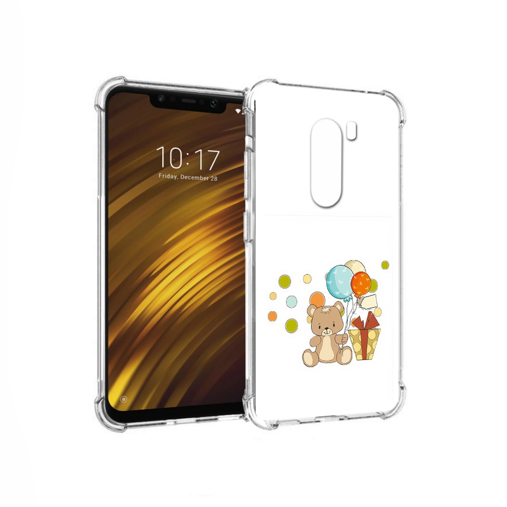

Чехол MyPads Tocco для Xiaomi Pocophone F1 медвеженок с подарком (PT116503.308.470), Прозрачный, Tocco