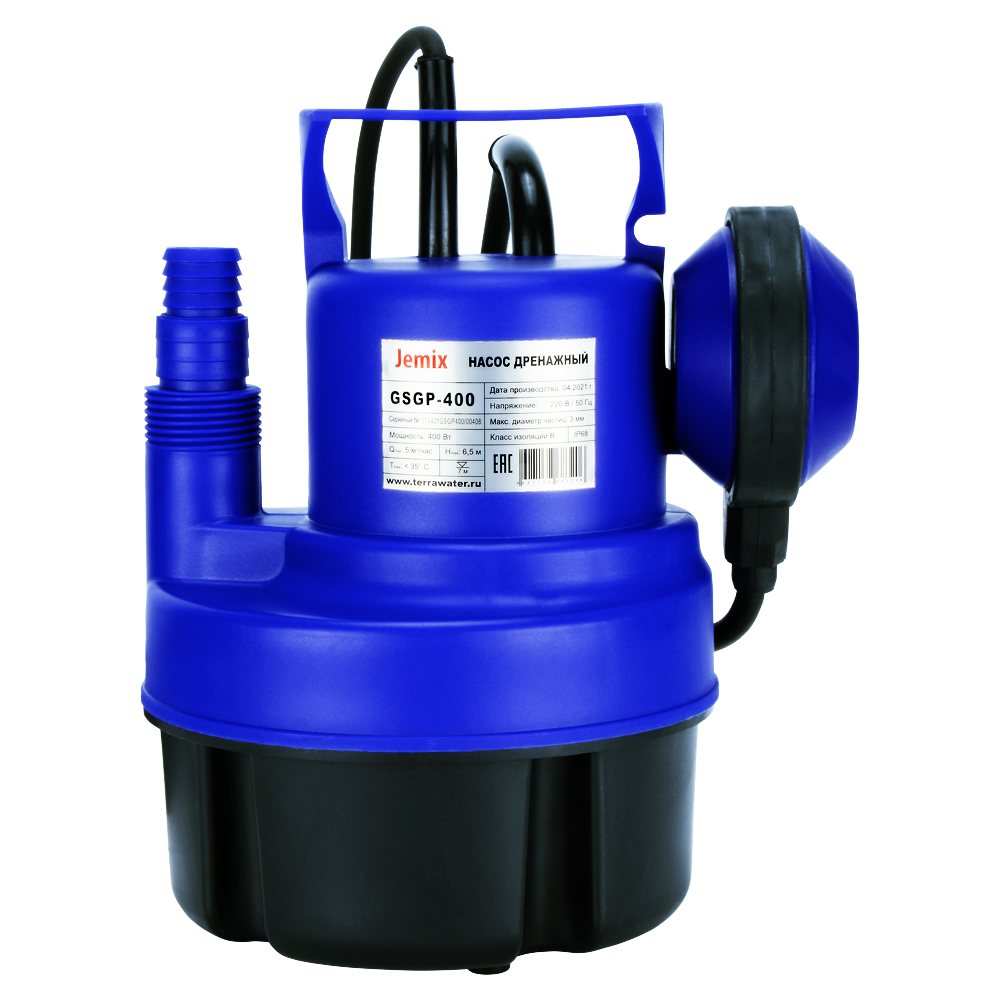 Погружной дренажный насос Jemix GSGP-400 для чистой воды