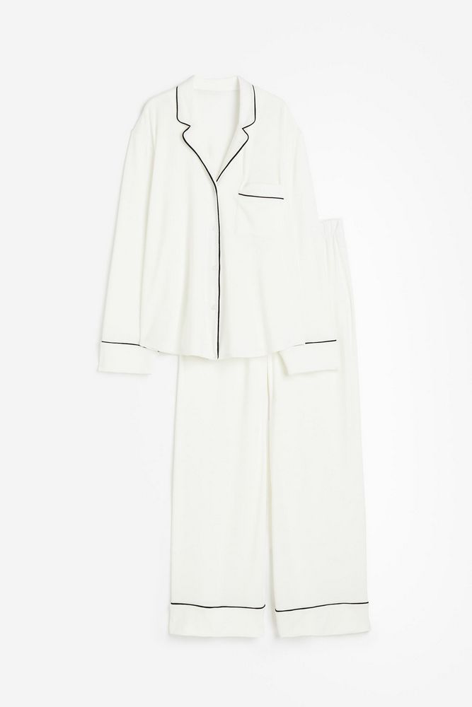 

Пижама женская H&M 0998802 белая XL, Белый, 0998802