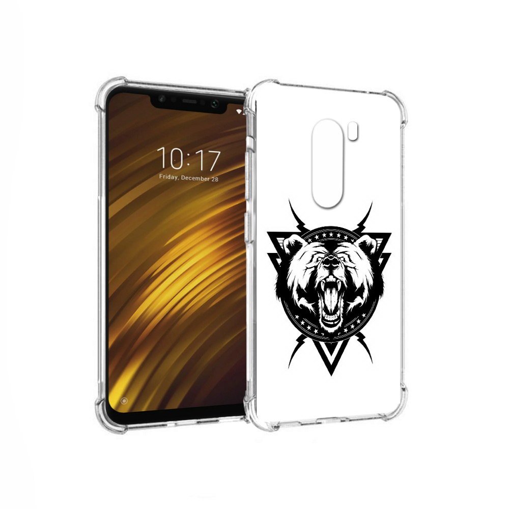 

Чехол MyPads Tocco для Xiaomi Pocophone F1 медведь в треугольнике (PT116503.308.464), Прозрачный, Tocco