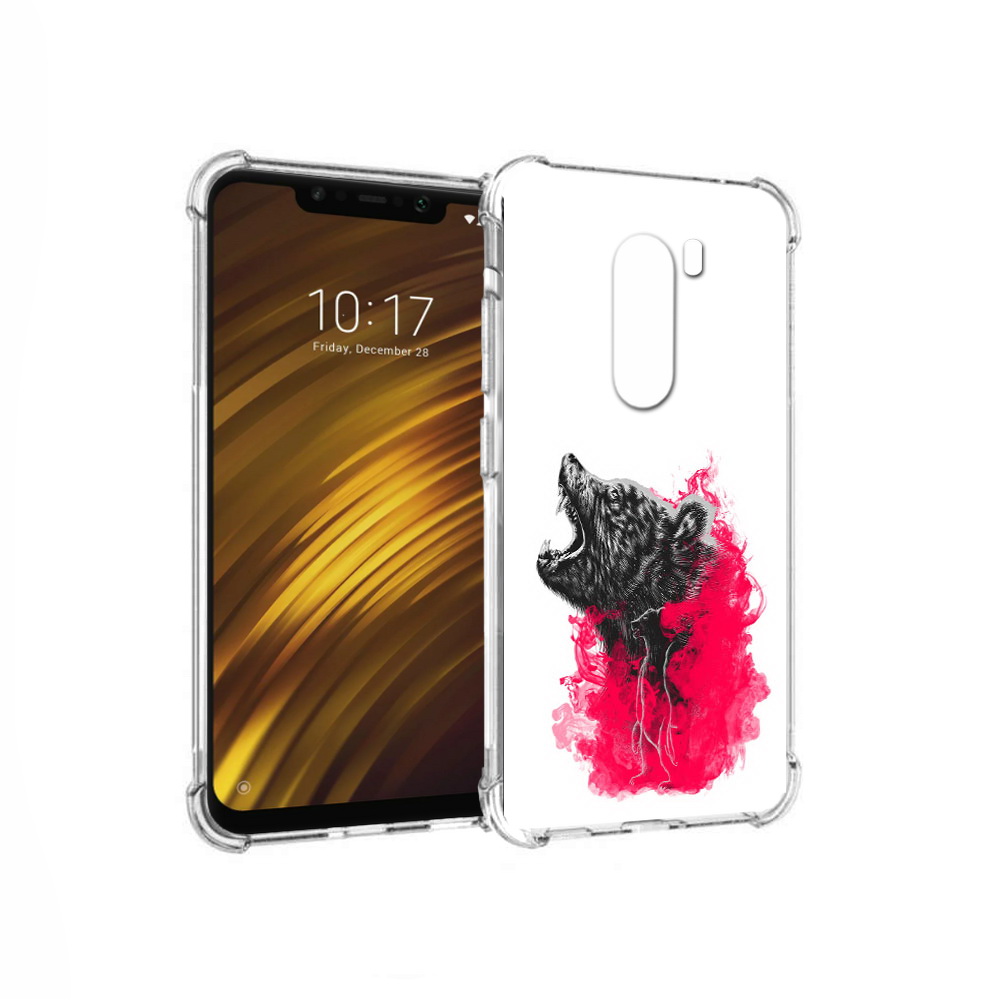 

Чехол MyPads Tocco для Xiaomi Pocophone F1 медведь в дымке (PT116503.308.463), Прозрачный, Tocco
