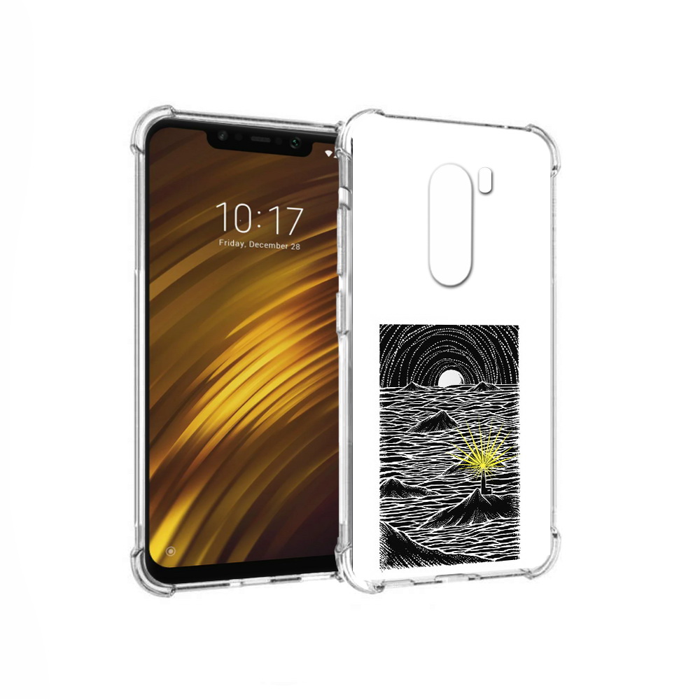 

Чехол MyPads Tocco для Xiaomi Pocophone F1 маяк в черно белом море (PT116503.308.460), Прозрачный, Tocco