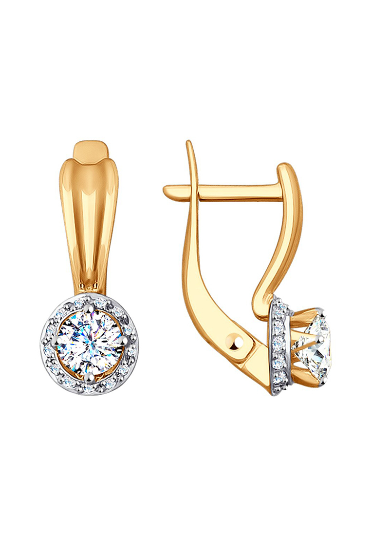 

Серьги из красного золота с фианитом SOKOLOV 027931, 027931_k