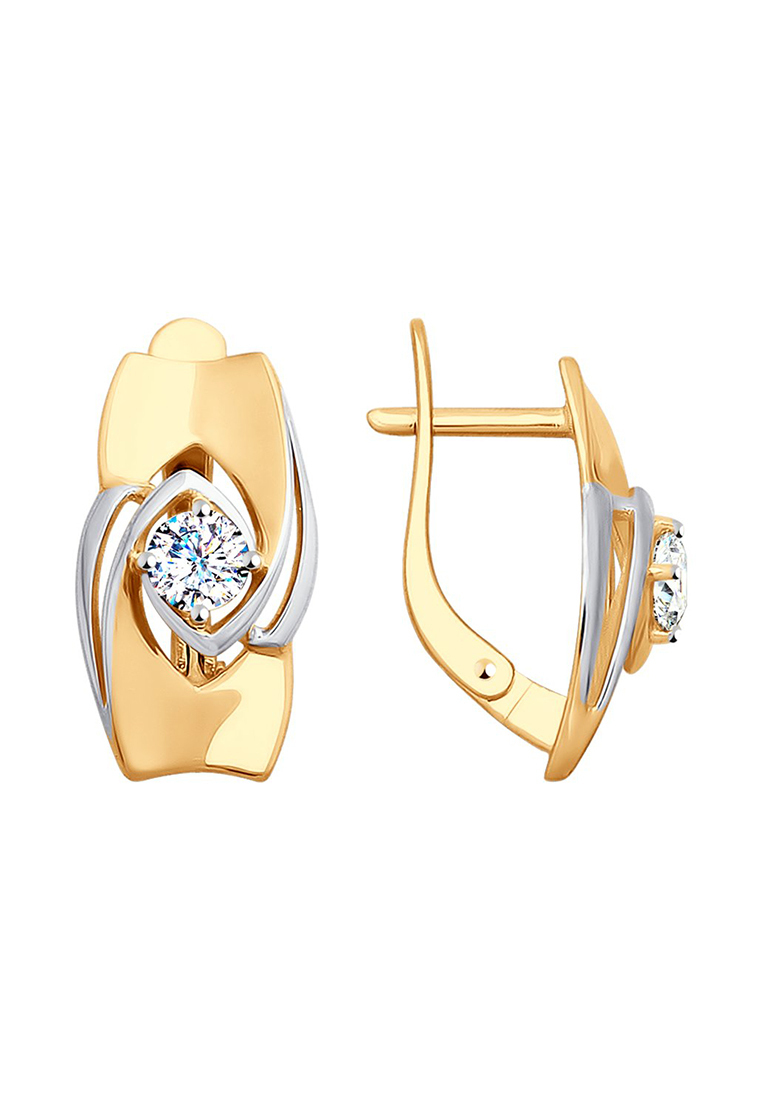 

Серьги из красного золота с фианитом SOKOLOV 027836, 027836_k