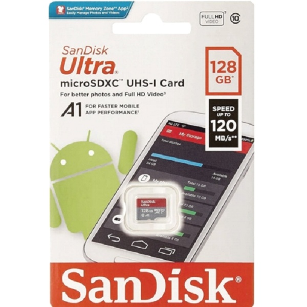 Карта памяти SanDisk Micro SDXC 128Гб SDSQUAB-128G-GN6MN 3819₽