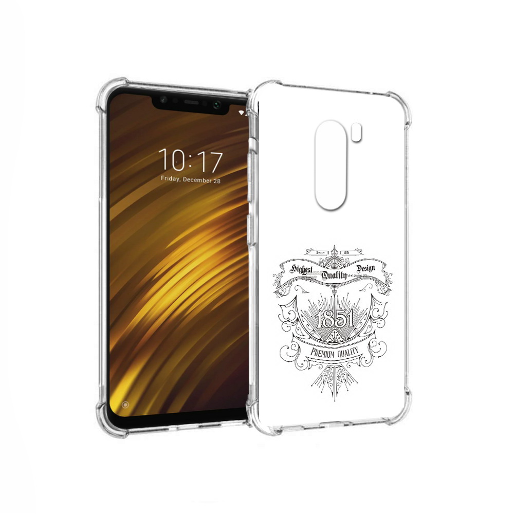 

Чехол MyPads Tocco для Xiaomi Pocophone F1 логотип 1851 год (PT116503.308.444), Прозрачный, Tocco