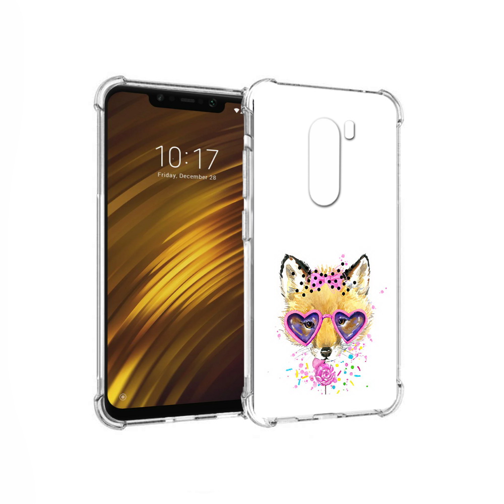 

Чехол MyPads Tocco для Xiaomi Pocophone F1 лисенок с бантиком (PT116503.308.441), Прозрачный, Tocco