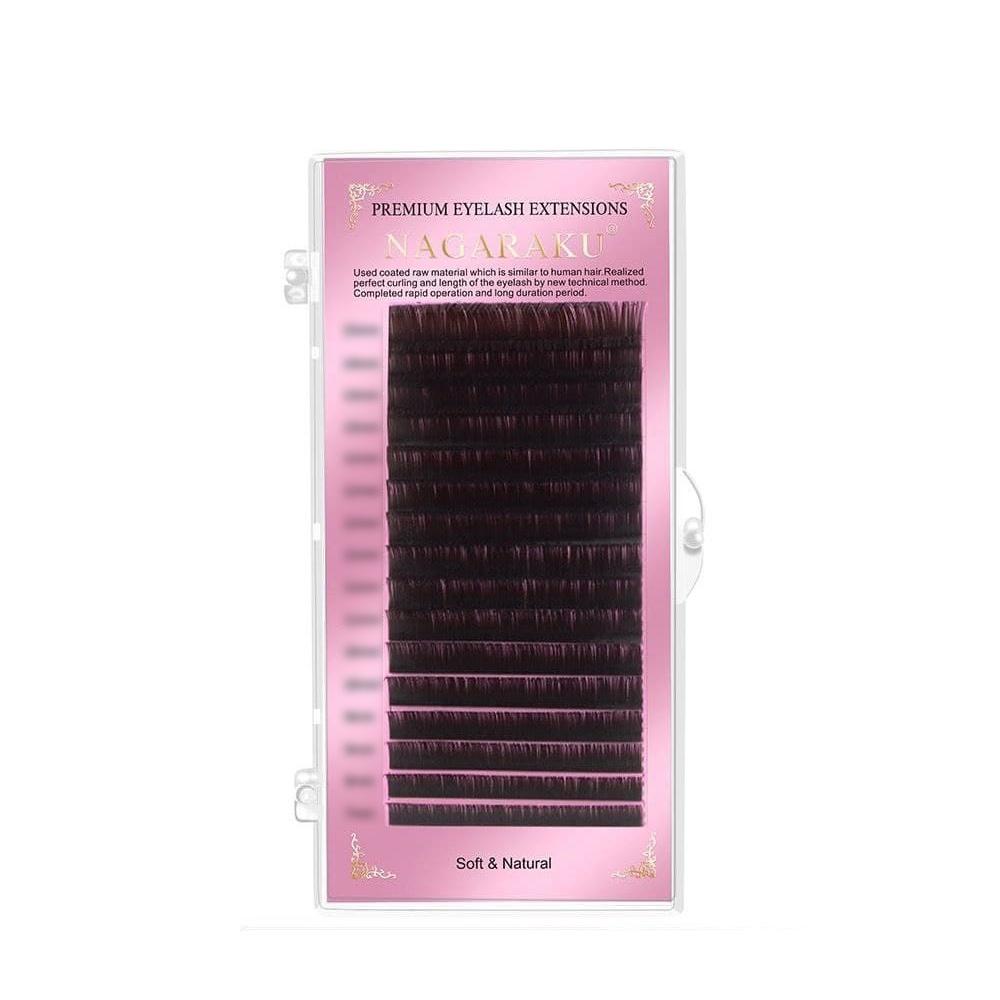 

Ресницы Nagaraku MIX Premuim Extensions D 0.07 11 mm, Коричневый