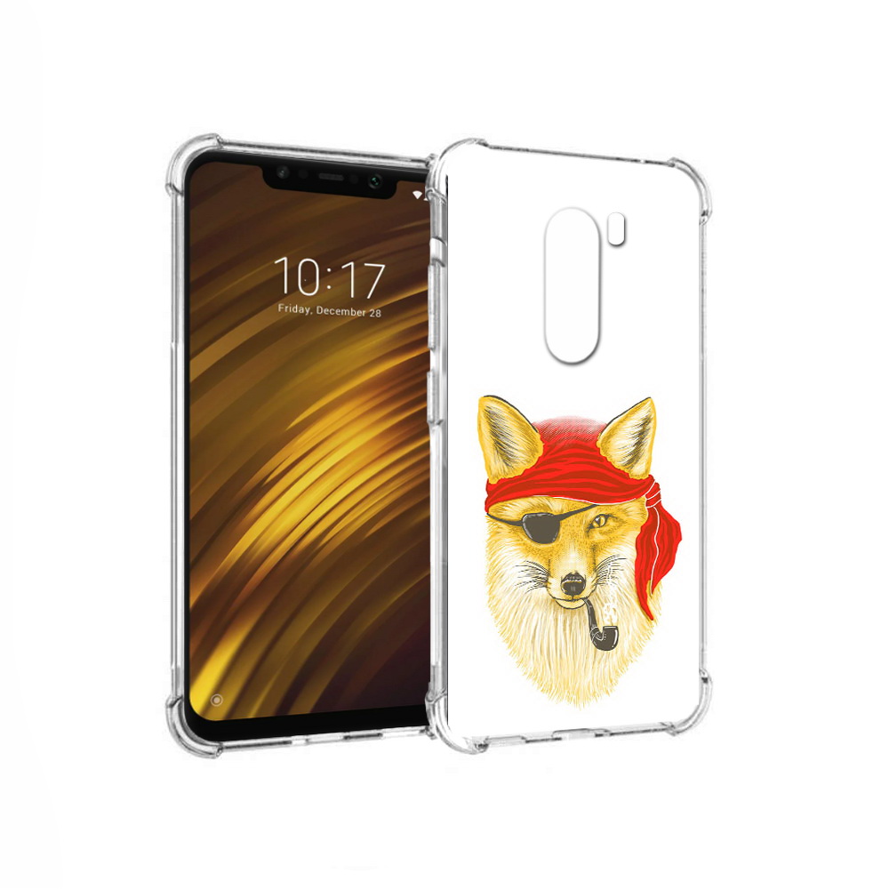 

Чехол MyPads Tocco для Xiaomi Pocophone F1 лиса-пират (PT116503.308.440), Прозрачный, Tocco