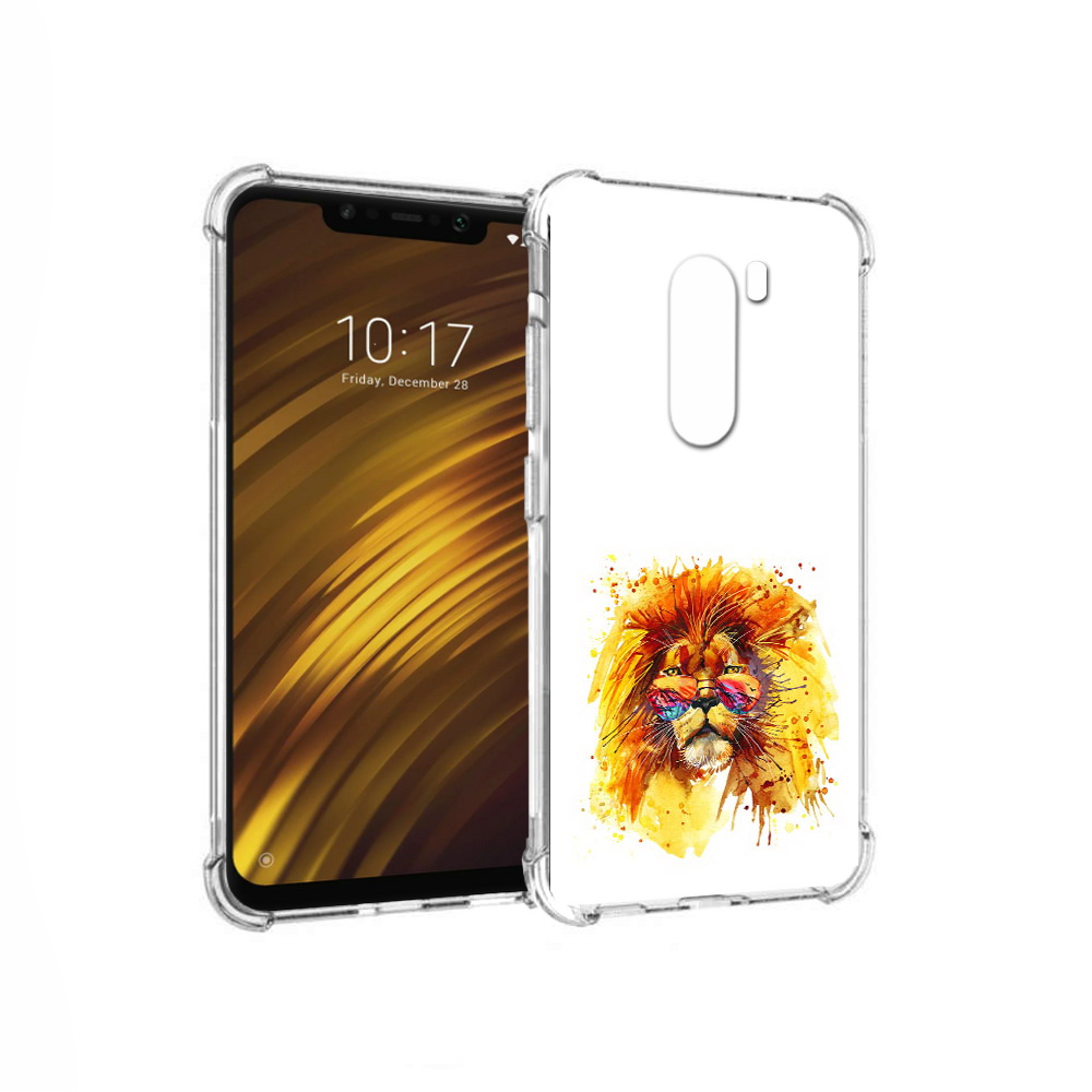 

Чехол MyPads Tocco для Xiaomi Pocophone F1 лев в очках (PT116503.308.436), Прозрачный, Tocco