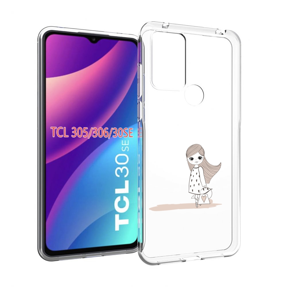 

Чехол MyPads Девочка с сумкой для TCL 30SE/305/306/30E, Tocco