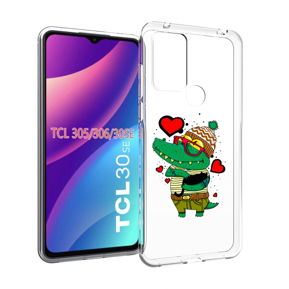 

Чехол MyPads Влюбленный крокодил для TCL 30SE/305/306/30E, Tocco