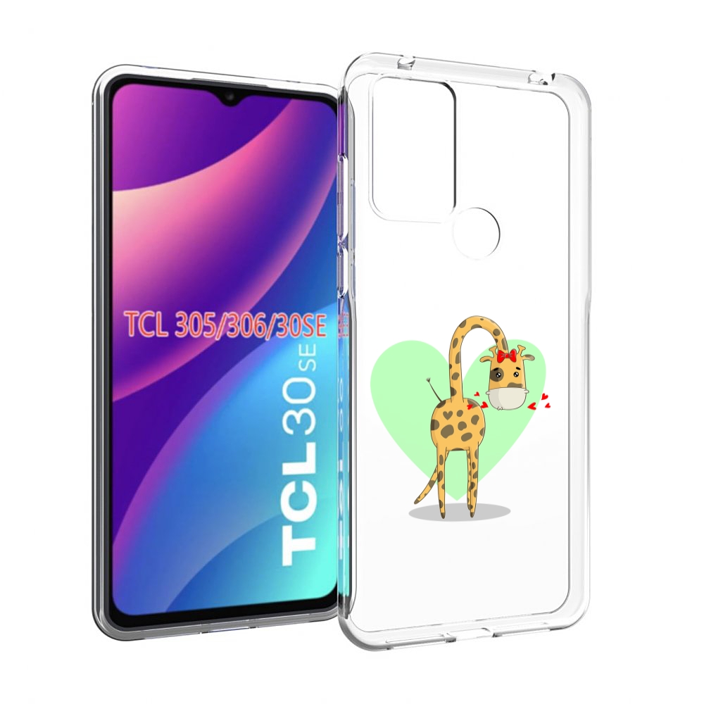 

Чехол MyPads Влюбленный жираф 14 февраля для TCL 30SE/305/306/30E, Tocco