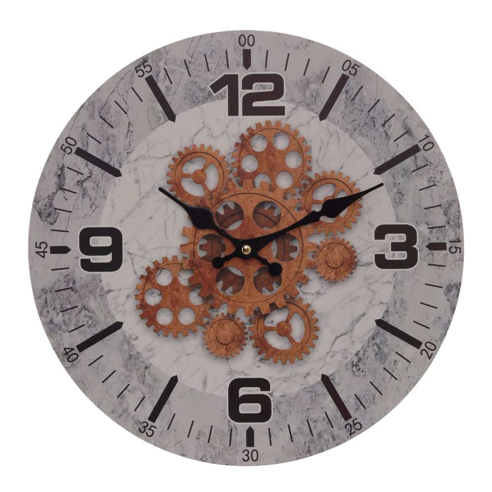 Часы настенные декоративные, L33,5 W4 H33,5 см, (1xAA не прилаг.) KSM-756287