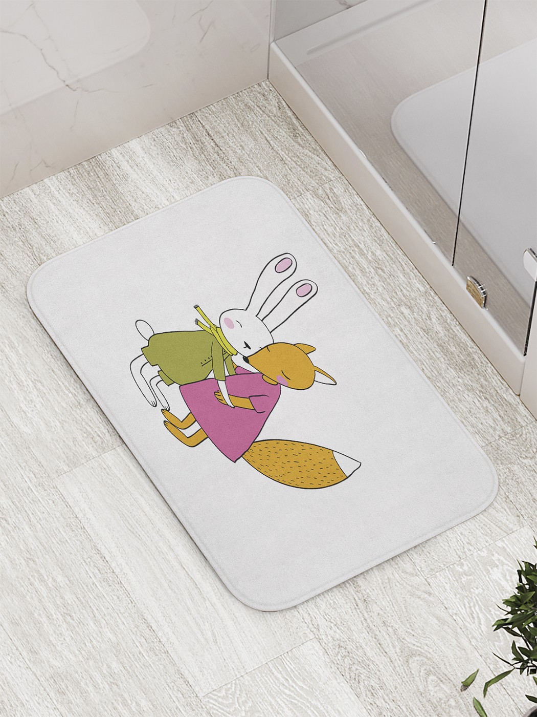 

Коврик противоскользящий для ванной, сауны, бассейна, 77х52 см bath_59819 JoyArty