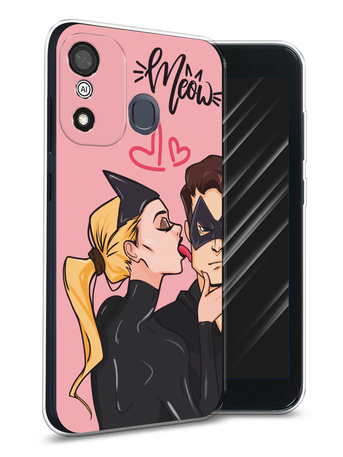

Чехол Awog на Itel A27 "Kiss of Cat Woman", Розовый;черный;бежевый, 3200450-1