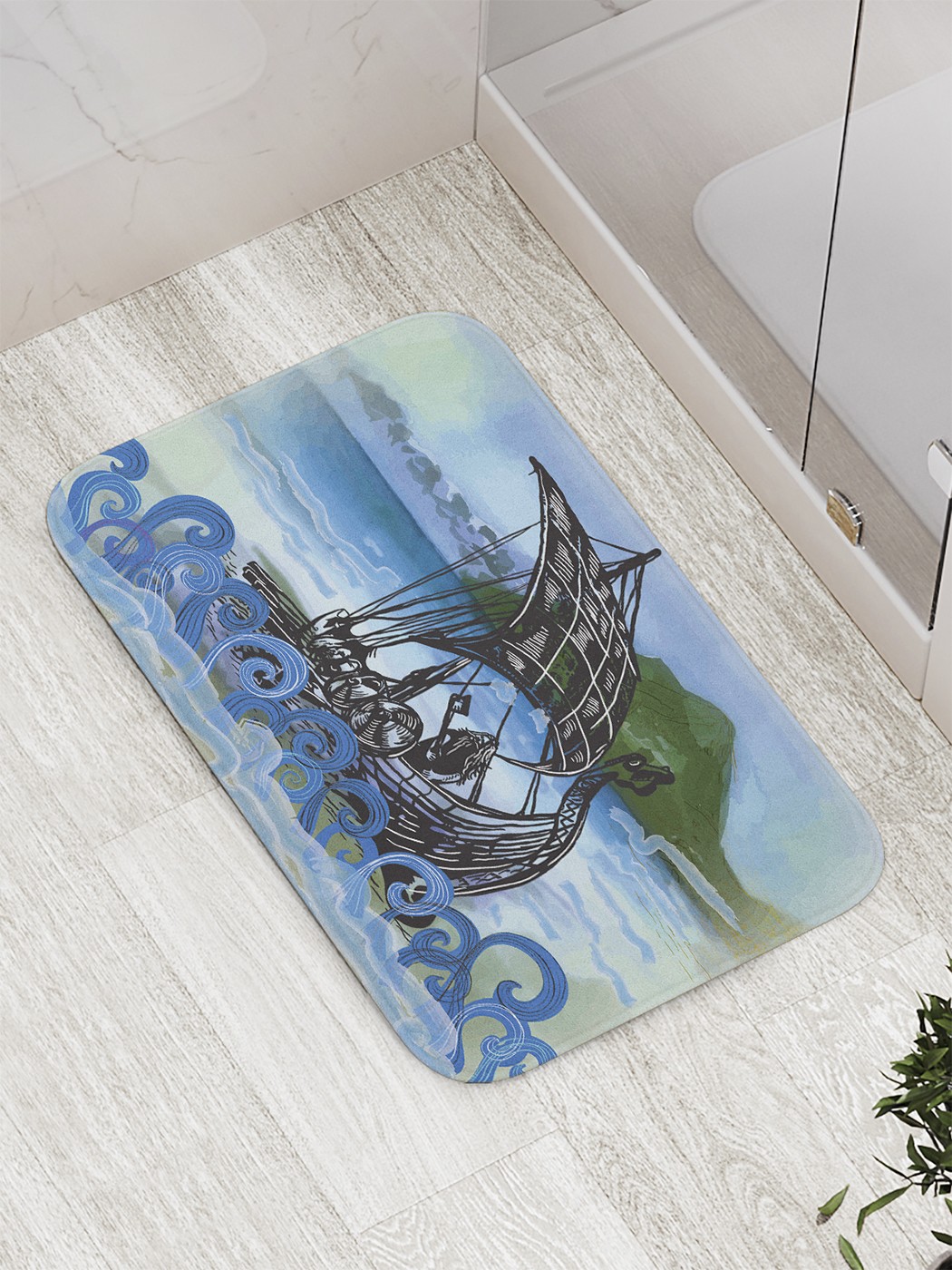 

Коврик противоскользящий для ванной, сауны, бассейна, 77х52 см bath_59752 JoyArty