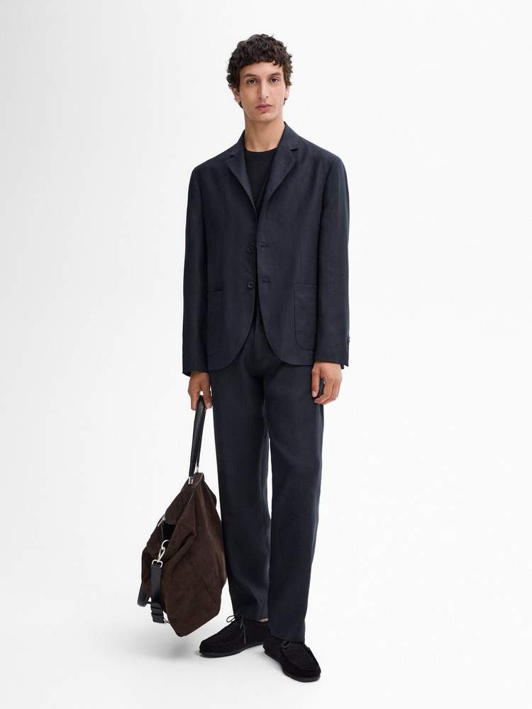 

брюки мужские Massimo Dutti 0088/102-I2024 черные 48, Черный, 0088/102-I2024