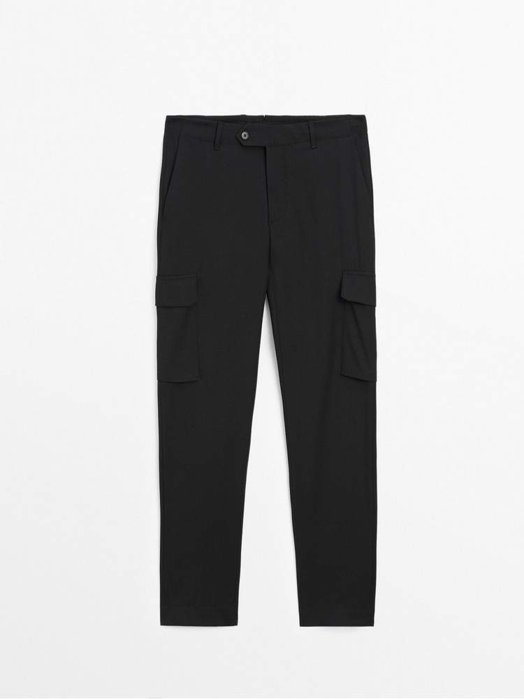 

брюки мужские Massimo Dutti 0071/681-I2024 черные M, Черный, 0071/681-I2024