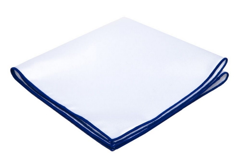 фото Нагрудный платок мужской 2beman pg-white-cotton белый/синий