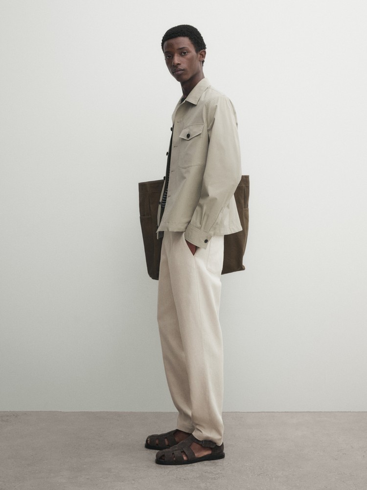 брюки мужские Massimo Dutti 0014014-I2024 бежевые 48 14952₽