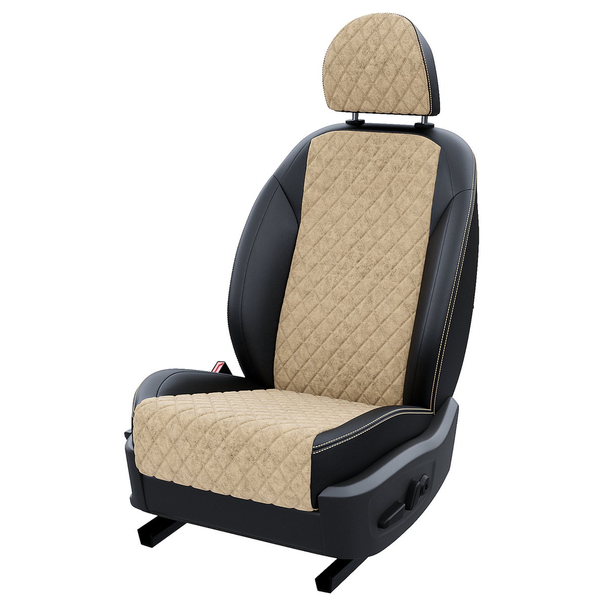 

Чехлы на сиденья АвтоЛето для Hyundai Solaris LA11342C286 Алькантара ромб Черный Бежевый, Бежевый;черный, LA1134