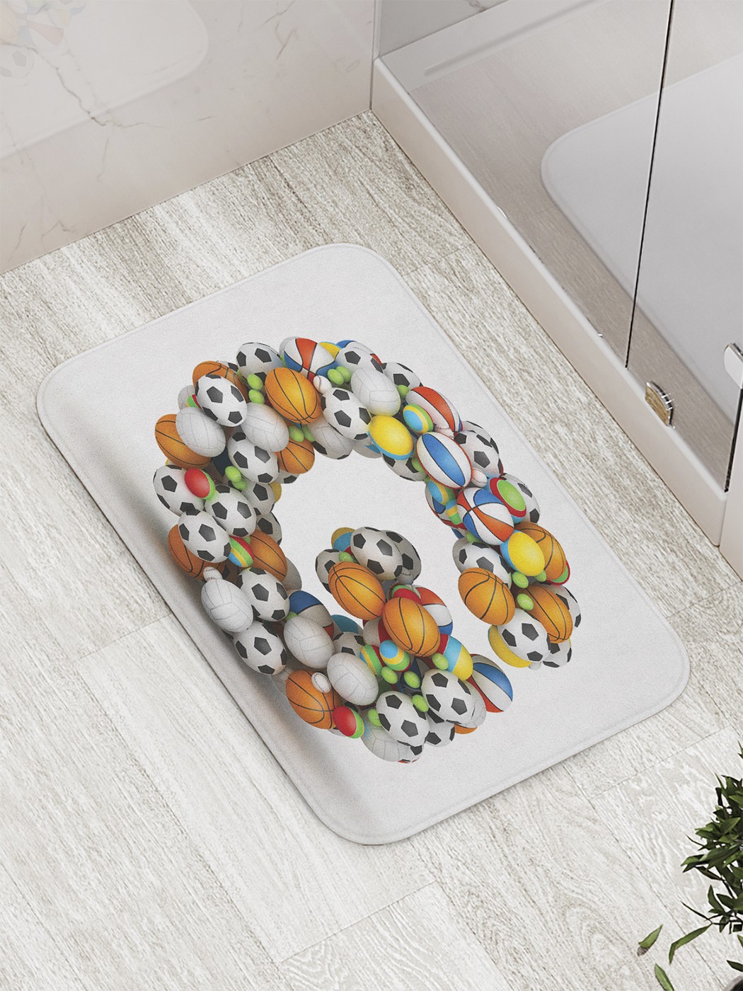 

Коврик противоскользящий для ванной, сауны, бассейна, 77х52 см bath_59568 JoyArty