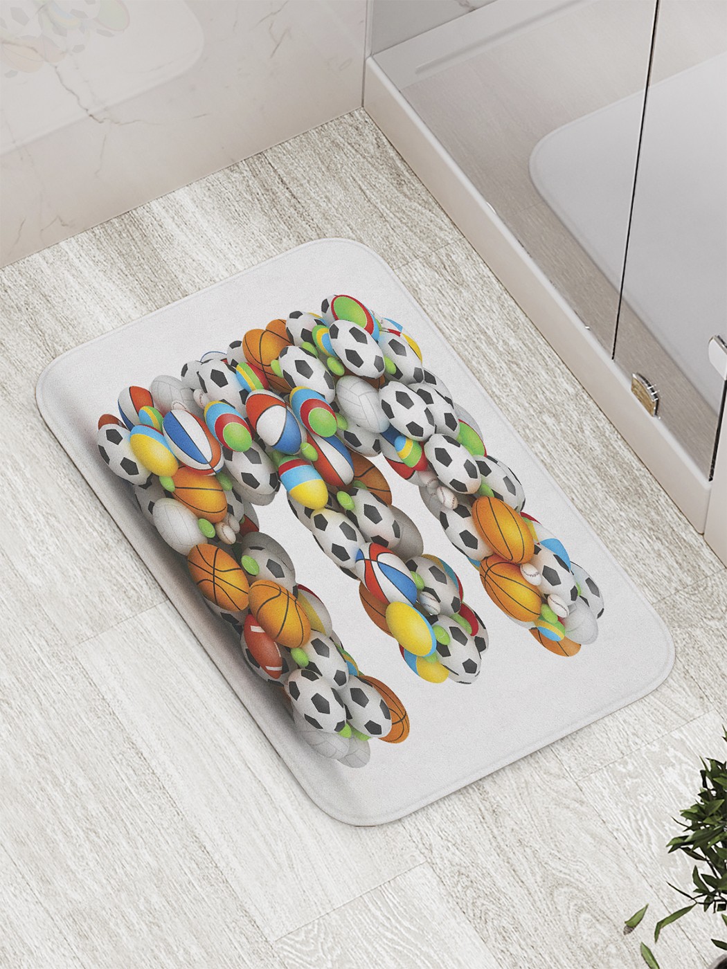 

Коврик противоскользящий для ванной, сауны, бассейна, 77х52 см bath_59566 JoyArty