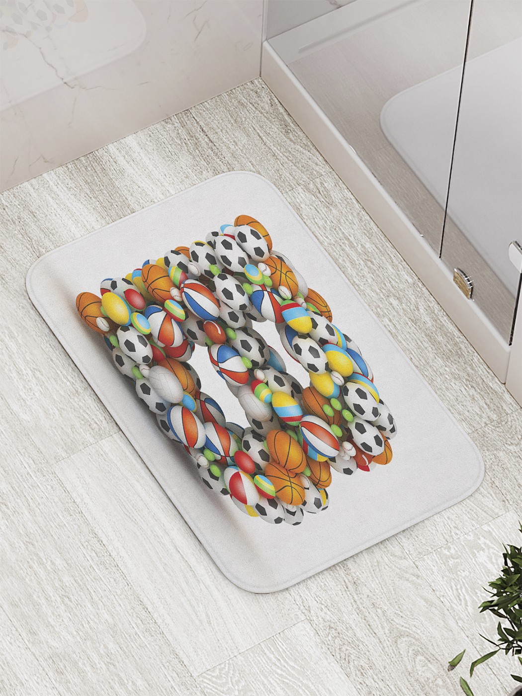 

Коврик противоскользящий для ванной, сауны, бассейна, 77х52 см bath_59565 JoyArty