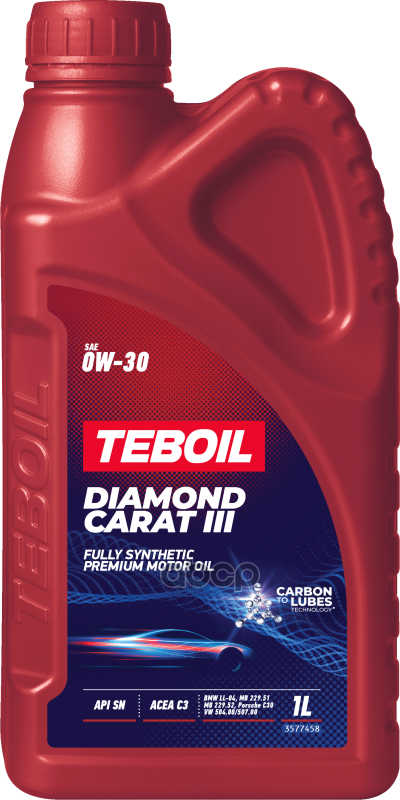 

Teboil Моторное Масло Teboil Diamond Carat Iii 0W-30 1L 3602088