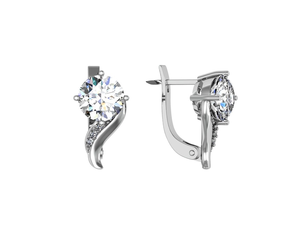 

Серьги из серебра с фианитом ПРИВОЛЖСКИЙ ЮВЕЛИР 351480-FA11, 351480-FA11