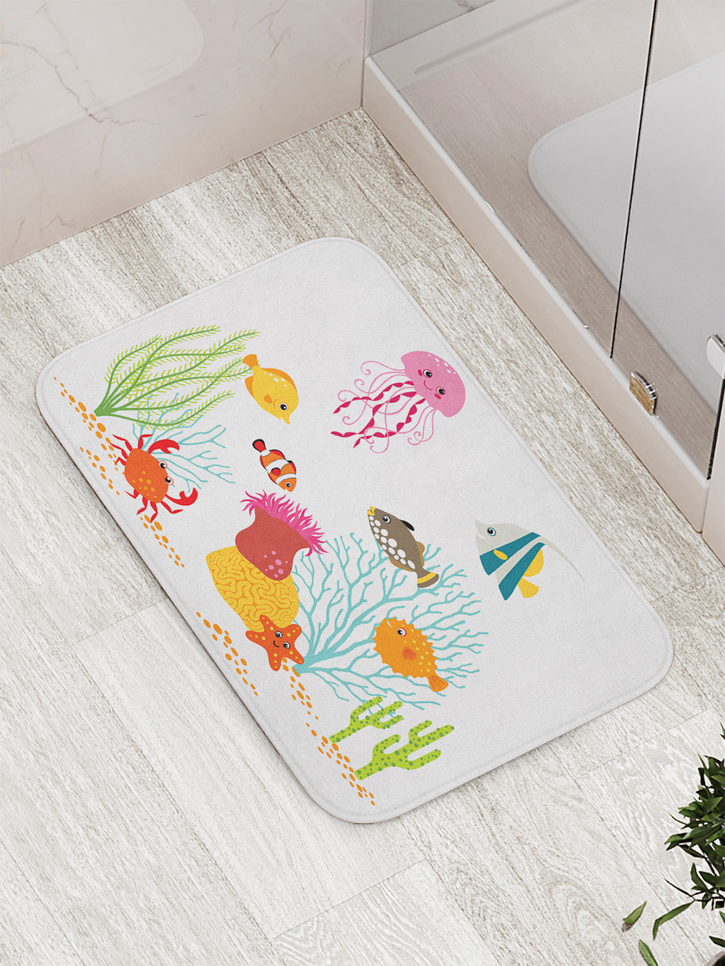 

Коврик противоскользящий для ванной, сауны, бассейна, 77х52 см bath_59543 JoyArty